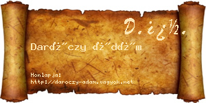 Daróczy Ádám névjegykártya
